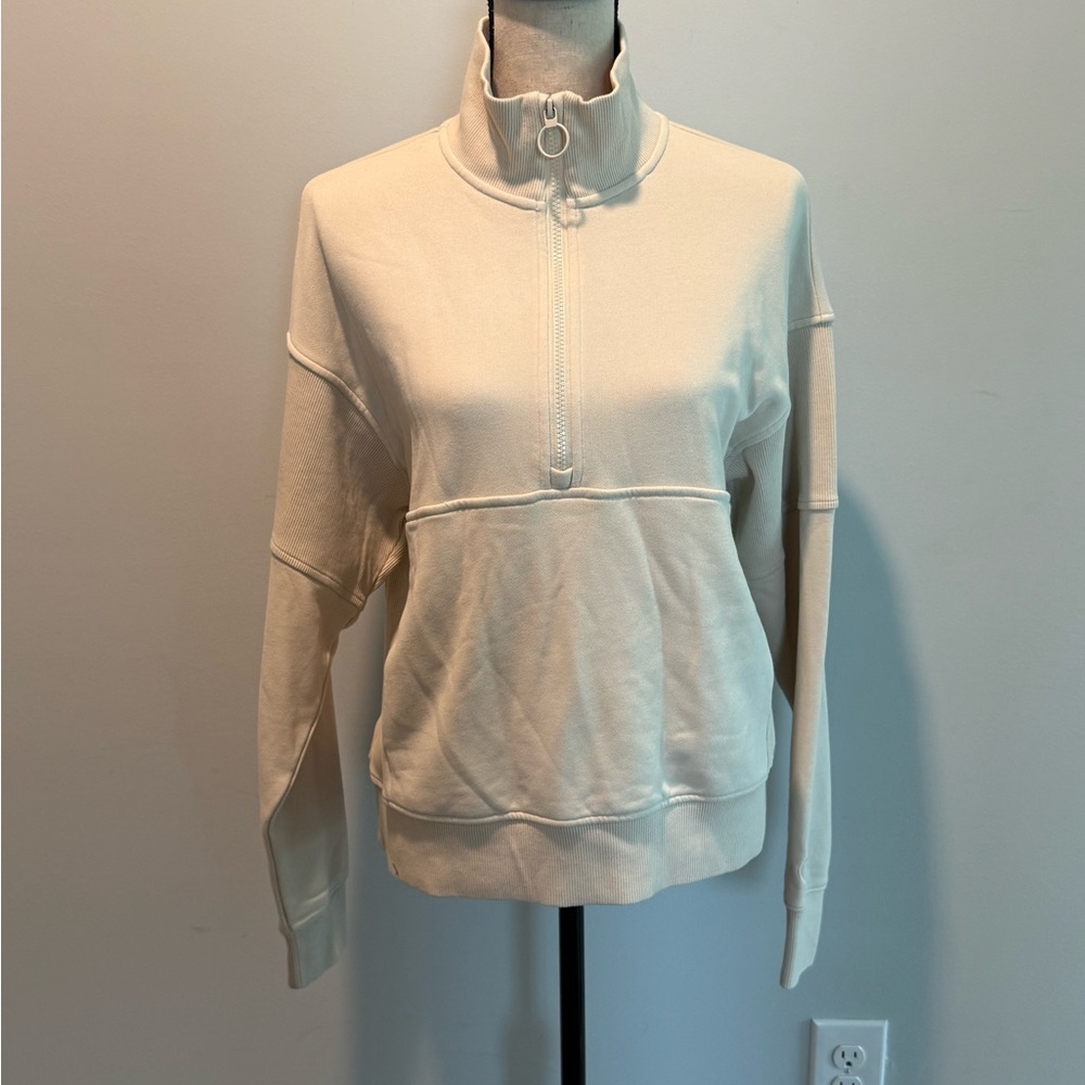 Vuori Cream Half-Zip Sweatshirt - Picture 15 of 15